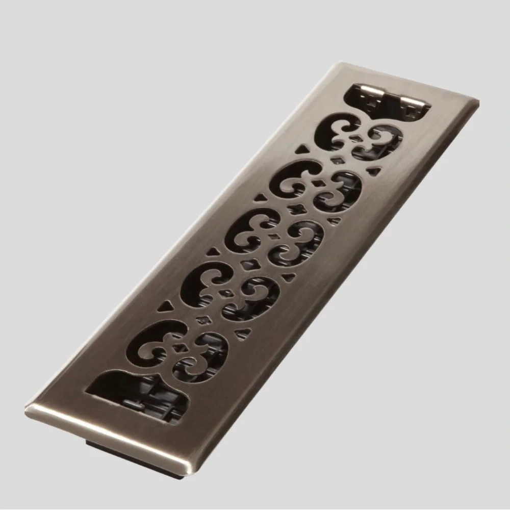 Floor Register Decor Grates SPH212-NKL Brushed Nickel Finish SET of 2 ~ … - Picture 3 of 5